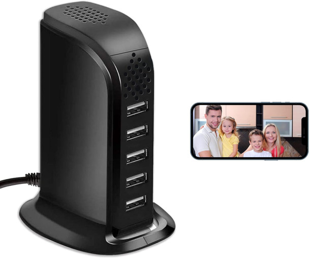 WiFi USB-lader 4K UHD-kamera, trådløst USB-lader sikkerhetskamera