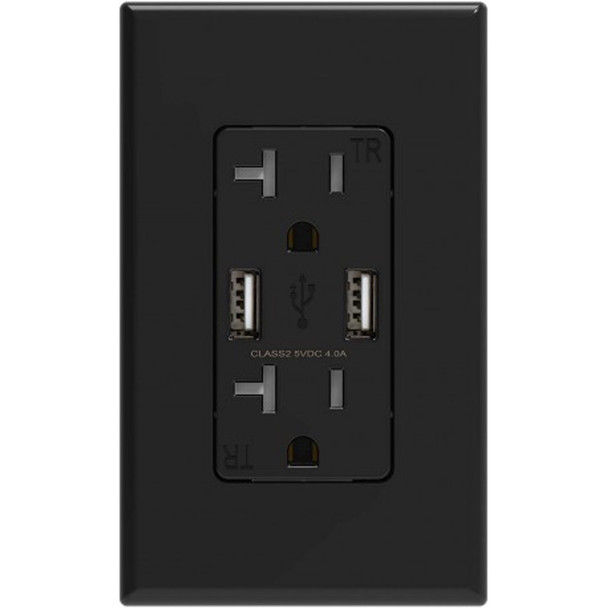 4K UHD AC Uttagskamera WiFi Hemsäkerhet Nanny Kamera (svart)