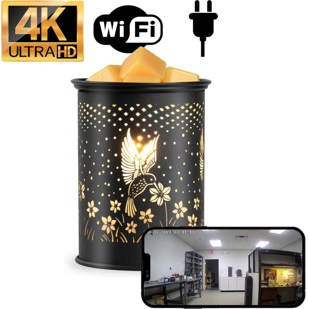 4K UHD WiFi Funktionell Vaxvärmare Nanny Säkerhetskamera