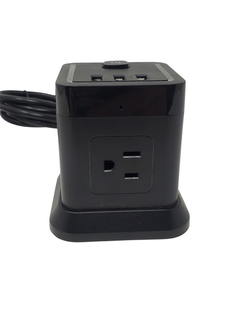 4K UHD WiFI Skrivbord Svart Överspänningsskydd Uttag Tryck USB-laddare Säkerhetskamera